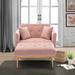 Velvet Upholstery Accent Chair Tufted Cushions Chaise Lounge Chair Plywood Frame Chair Bed for Living Room