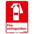 Global Industrial Fire Extinguisher Sign 14x10 Rigid Plastic