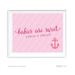 Babies Are Sweet Enjoy A Treat Pink Girl Nautical Baby Shower Party Signs