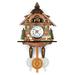 Farfi Antique Wooden Hanging Cuckoo Wall Time Alarm Clock Home Living Room Decoration (Type 9)