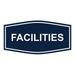 Signs ByLITA Fancy Facilities Sign (Navy Blue / White) - Medium