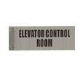 Elevator Control Room Sign-Two-Sided/Double Sided Projecting Corridor and Hallway Sign (Aluminum Silver 4x12 Inch)-The Hallway Line(ref062022)