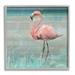 Stupell Industries Tropical Flamingo Standing Collage Graphic Art Gray Framed Art Print Wall Art Design by Nan