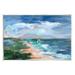 Crashing Beach Waves Abstract Scene Landscape Painting Unframed Art Print Wall Art