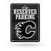 Rico Industries Hockey Calgary Flames 8.5 x 11 Carbon Fiber Metal Parking Sign - Great for Man Cave Bed Room Office Home DÃ©cor