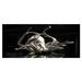 DESIGN ART Designart Silver Octopus Abstract Digital Art Metal Wall Art 36 in. wide x 28 in. high - 3 panels