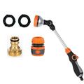 Sunisery Garden Watering Wand Set 180 Degrees Rotating Head Long Hose Outdoor Nozzle Sprayer