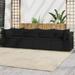 Gecheer 4 Piece Patio Set with Cushions Black Poly Rattan