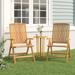 Gecheer Reclining Patio Chairs 2 pcs Solid Wood Teak