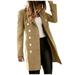 Dtydtpe Clearance Sales Shacket Jacket Women Wool Thin Coat Trench Jacket Ladies Slim Long Overcoat Outwear Womens Long Sleeve Tops Winter Coats for Women