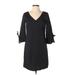J.Crew Factory Store Casual Dress - Shift: Black Print Dresses - Women's Size 2