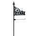 Address America Double-Sided Reflective Boardwalk Address Sign w/ Flagpole on 48" Pole Plastic in Black | 51 H x 16 W x 1 D in | Wayfair