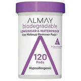 Eye Makeup Remover Pads by Almay Biodegradable Longwear & Waterproof Hypoallergenic Cruelty Free-Fragrance Free Cleansing Wipes 120 Pads (Pack of 1)