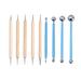 EsÂ³Kube Nail Art Tool Set Ball And Wooden Dotting Embossing Stylus For Nail Art - Set Of 9 Pieces