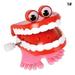 JUMPING TEETH CHATTERING SMILE TEETH Small Wind Up HOT X3D6 Toy Pro Feet J3W5