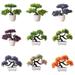 Anvazise Artificial Plant Tree Bonsai Fake Potted Ornament Home Hotel Garden Decoration style 4 One Size