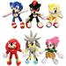 Knuckle Shadow Tails Doll Anime Toys Soft Doll Plush Sonic The Hedgehog Toys Plushies Fluffy Toy Cartoon Plush Toys Cute Plush Doll 6pcs Plush Toy Stuffed Animals Toy Plushie for Kids Gift Children