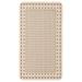 Chaudhary Living 2 x 4 Tan Bordered Pattern Rectangular Outdoor Area Throw Rug