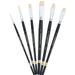 Transon Paint Brush Set 6pcs Art Painting Synthetic Bristle for Acrylic Watercolor Gouache Oil Leather Canvas and Face Painting