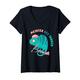 Damen Kinder Chamäleon - Meister der Farben - lustiges Chamäleon T-Shirt mit V-Ausschnitt