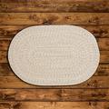 Colonial Mills 17 Beige and White Oval Handcrafted Accent Area Rug Sample