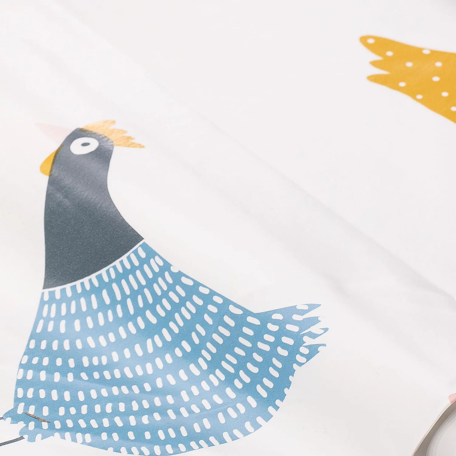 Abwaschbare Tischwäsche/Wachstuch Hühner, natur-color Image