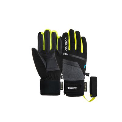Skihandschuhe REUSCH "Travis GORE-TEX Junior", Kinder, Gr. 5, schwarz (schwarz, gelb), 90% Polyester, 10% Polyurethan, mehrfarbig, klassisch, Handschuhe, in sportlichem Design Image
