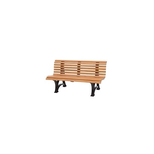 PROREGAL Gartenbank Jamaika | 3-Sitzer | Holzoptik | HxBxT 80x150x64cm | UV-beständiger Kunststoff | Parkbank Sitzbank Gartenbänke Terrasse