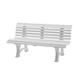 PROREGAL Gartenbank Jamaika | 3-Sitzer | Weiß | HxBxT 80x150x64cm | UV-beständiger Kunststoff | Parkbank Sitzbank Gartenbänke Balkon Terrasse