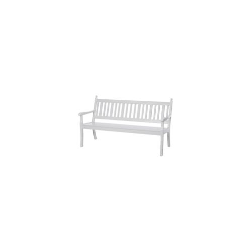 PROREGAL Gartenbank Aruba | 3-Sitzer | Weiß | HxBxT 88x160x69cm | UV-beständiger Kunststoff | Parkbank Sitzbank Gartenbänke Balkon Terrasse