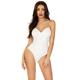 LEG AVENUE Vinyl boned bodysuit, L, Weiß