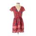 Casual Dress: Red Dresses - Women's Size Small