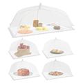 Simply Genius Mesh Food Cover Set, 2 Jumbo (47”x26”) & 4 Large (17”x17”) Pop-Up Food Tents/Food Covers for Outdoors, Reusable and Collapsible, Food Nets, 6 Pack