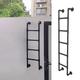 Egress Ladder Basement, Window Well Escape Ladder, Attic Ladder for High Bed, Wrought Iron Loft Ladder, Bunk Bed Ladder, Loads 150kg, Fittings Include (Color : Black, Size : 175cm/69 in)