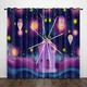 Bedroom Blackout Curtains,3D Print Purple Windmill Hot Air Balloon 280 X 180 Cm / (W) X (H) Blackout Curtains ​For Kids Curtains Forbedroom Window Curtain Darkening ​Thermal Drapes 100% Polyester 2 P