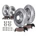 2013-2016 Hyundai Santa Fe Front and Rear Brake Pad and Rotor Kit - Detroit Axle