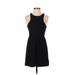 Free People Casual Dress - A-Line Crew Neck Sleeveless: Black Solid Dresses - Women's Size X-Small