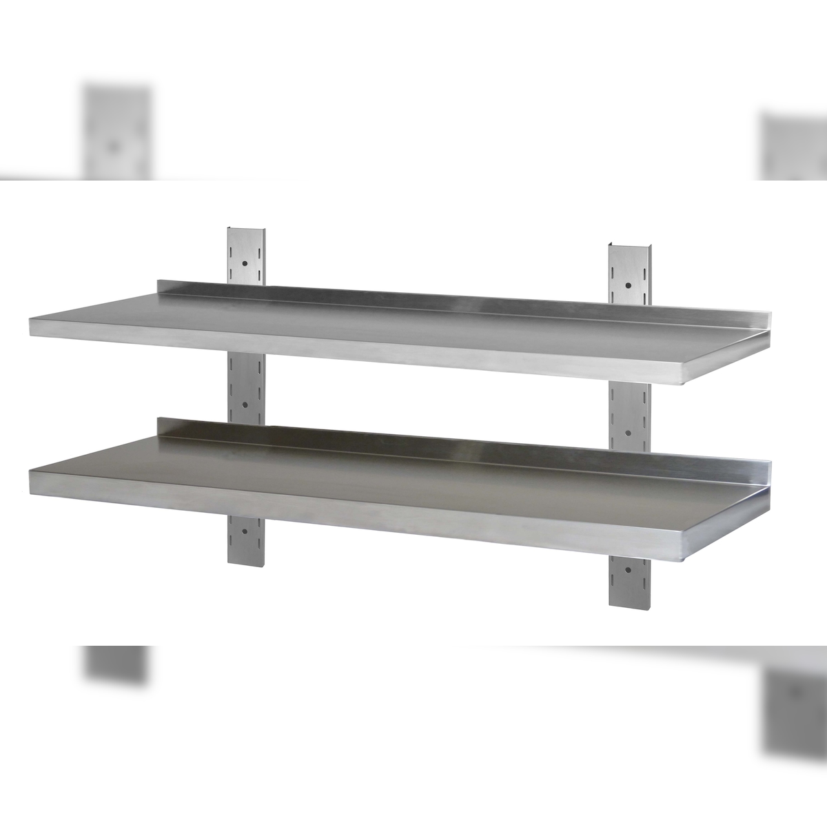 Skyrainbow Wandbord Edelstahl verstärkt, 2 Böden, 180x30 Image