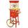 Nostalgia 0.5 Cups Oil Popcorn Machine Popcorn Maker Cart Stainless Steel in Red | CCP510