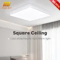 MINGBEN-Plafonnier LED Carré en Clip avec Cadre Argenté Luminaire Décoratif de Plafond Idéal pour