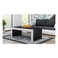 Grande table basse Spider Noir mat avec bordures blanc laquées