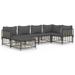 Gecheer 6 Piece Patio Set with Cushions Anthracite Poly Rattan