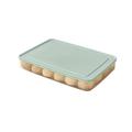 CSCHome 24 Compartment Egg Organizer Refrigerator Egg Storage Box 11.8x9x2.2in Easy Storage(Blue)