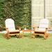 Gecheer 3 Piece Adirondack Patio Set Solid Wood Acacia