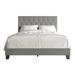 CraftPorch Simple Button Tufted Linen Upholstered Bed