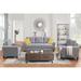 Modern Living Room Sofa Set, Linen Upholstered Couch Furniture for Home or Office, Light Grey-Blue