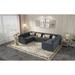 117" U-Shaped Sectional Sofa with Thick Seat & Back Cushions, Modern 3 Pieces Upholstered Fabric Chaise Sofa Couch Set