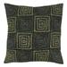 Saro Lifestyle 718.BK20SC 20 in. Embroidered Maze Throw Square Pillow Cover Black