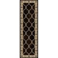 Mayberry Rug HS6483 2X8 2 ft. 2 in. x 7 ft. 7 in. Hearthside Midnight Trail Black Runner Rug