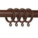 Central Design DR40-W2 1.375 in. Plastic Faux Wood Curtain Eyelet Rings Dark Walnut - Set of 10